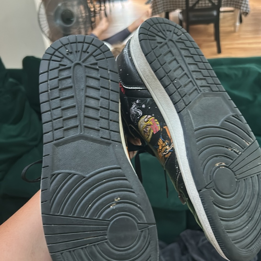 Men's Black Iron Maiden High-Top Sneakers - Picture 6 of 7